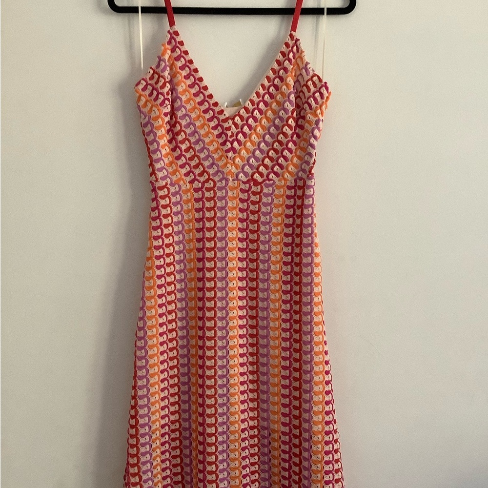 Ramy Brook Red and Orange Strappy Maxi Dress